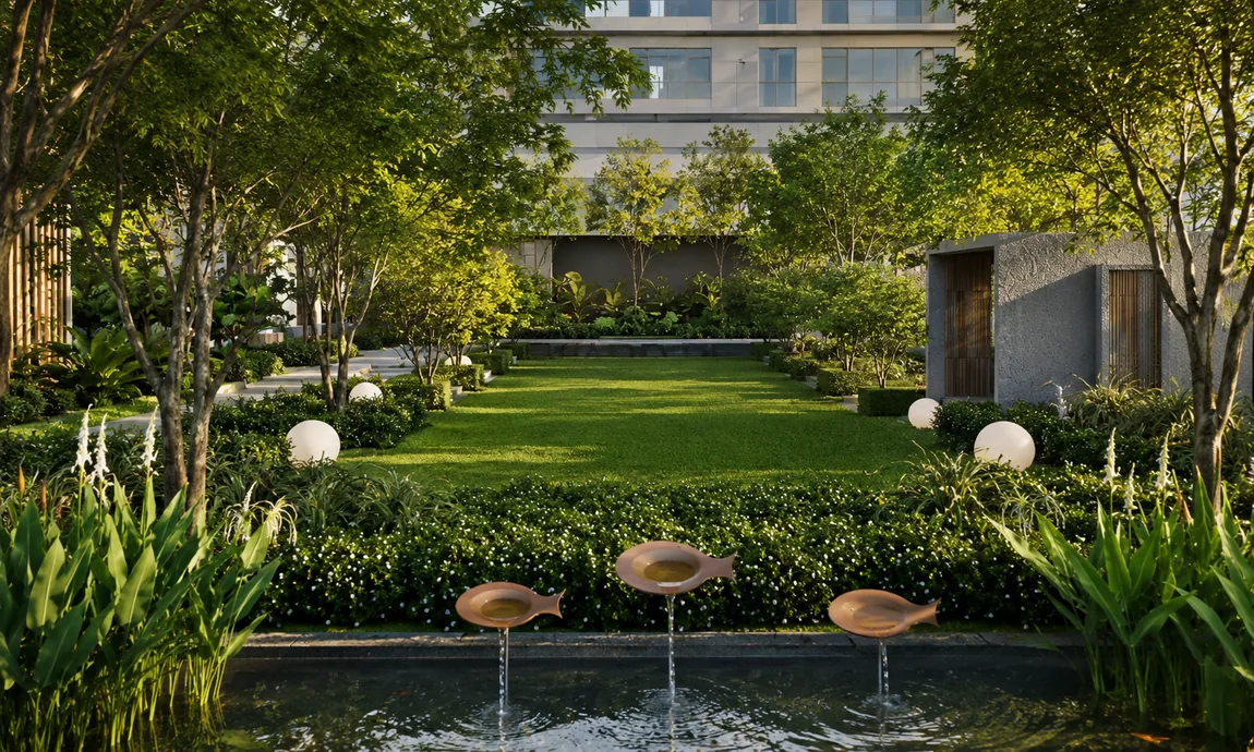 Party lawn and gardens