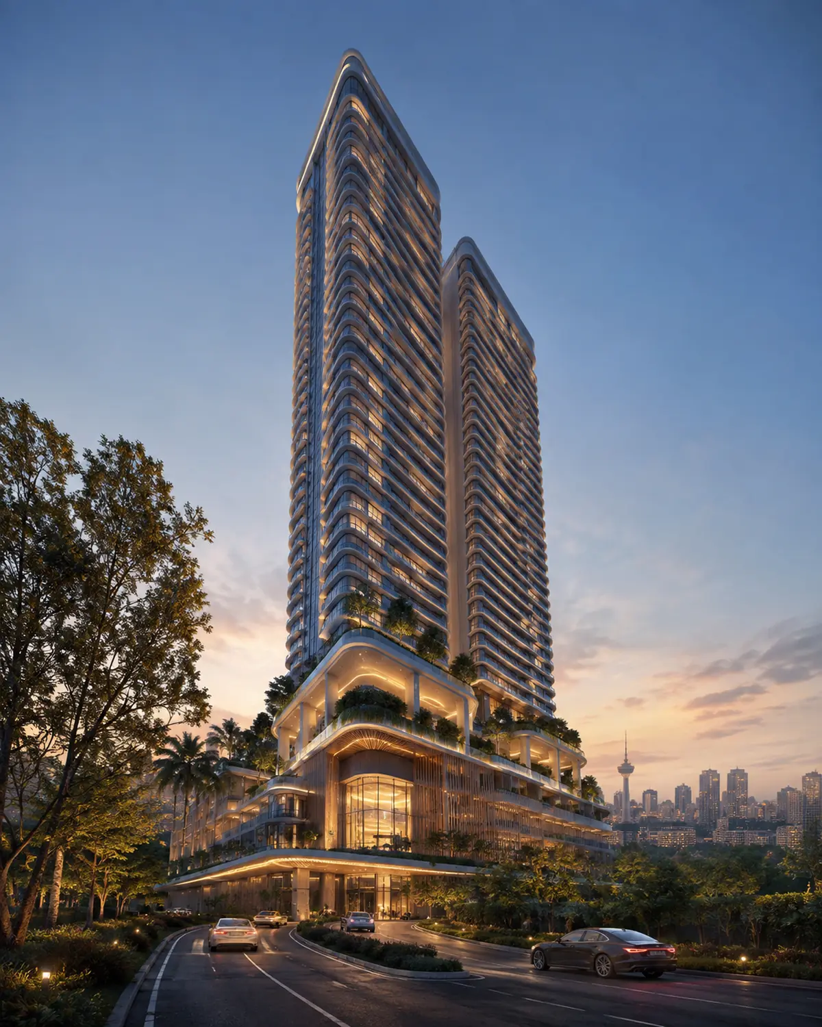 Talia Hill residence, a cosmopolitan hillside tower
