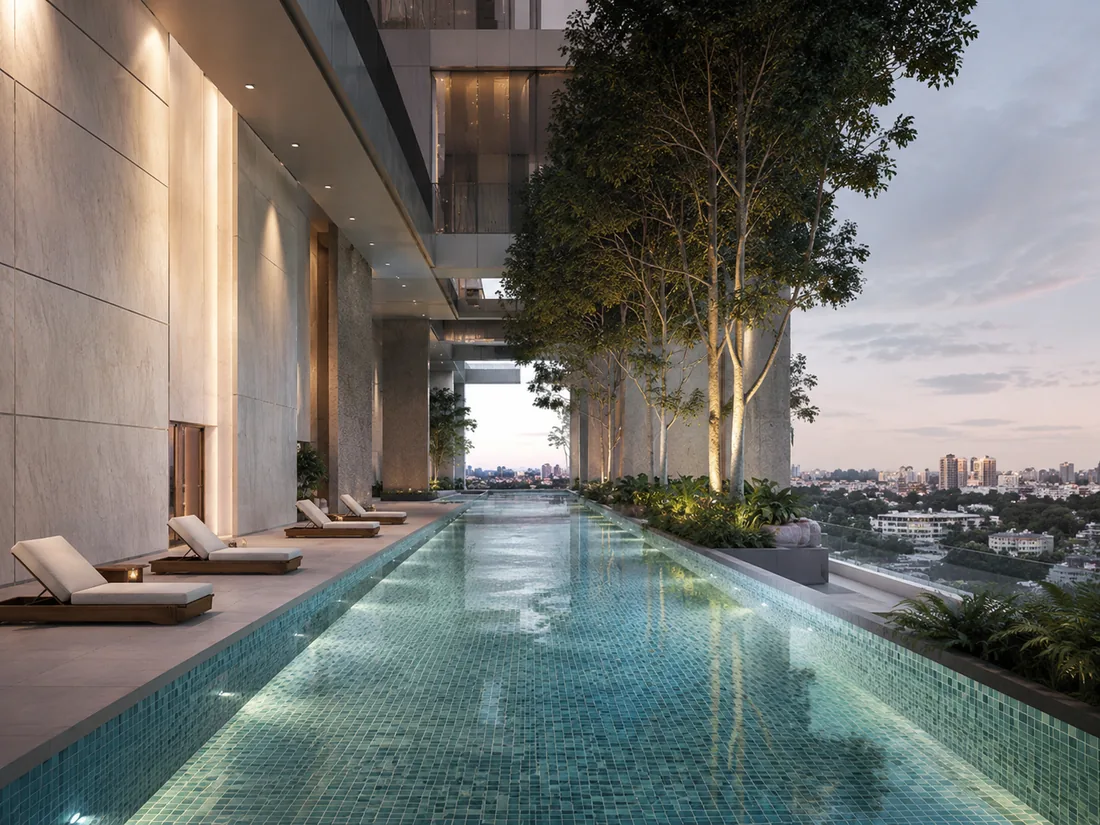 Infinity pool deck overlooking the Bangsar skyline